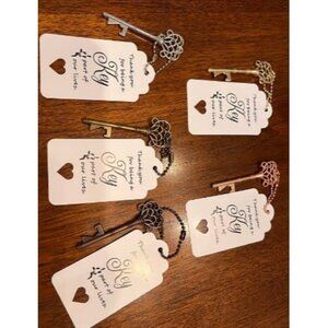 New 100 PCS Wedding Favors Key Bottle Openers,Bridal Shower Party Favors